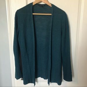Eileen Fisher open blue cardigan